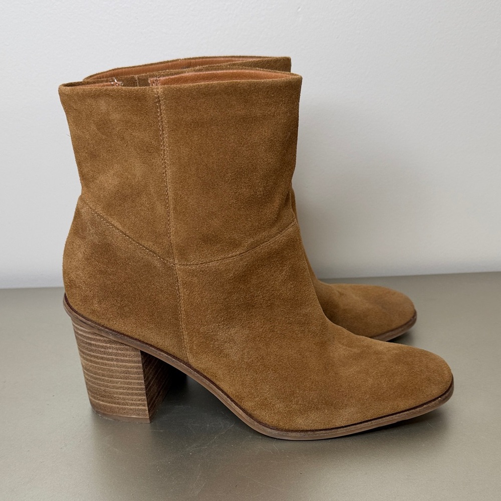 Lucky Brand Brown Suede Heeled Boots Size 11M - Picture 5 of 15